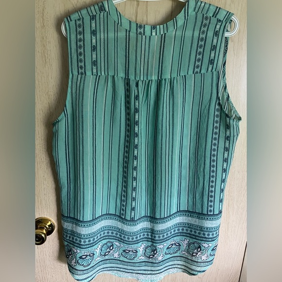 St. John's Bay women's Sleeveless Lightweight Aqua top size XL - Picture 3 of 7
